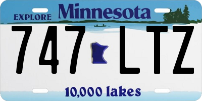 MN license plate 747LTZ