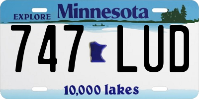 MN license plate 747LUD