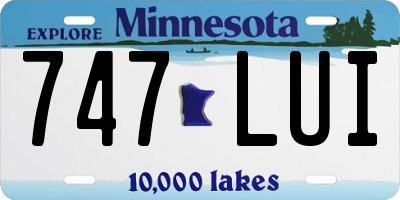 MN license plate 747LUI