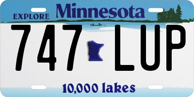 MN license plate 747LUP
