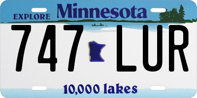 MN license plate 747LUR