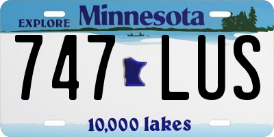 MN license plate 747LUS