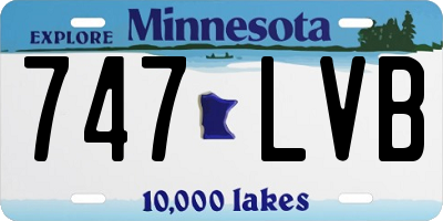 MN license plate 747LVB