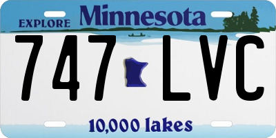 MN license plate 747LVC