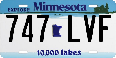 MN license plate 747LVF