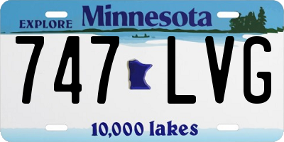 MN license plate 747LVG