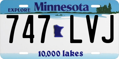 MN license plate 747LVJ