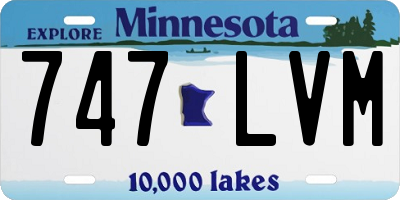 MN license plate 747LVM