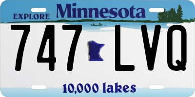 MN license plate 747LVQ