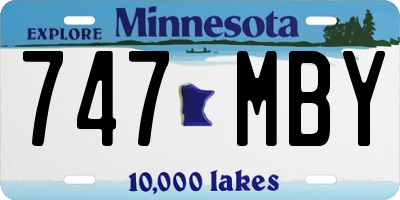 MN license plate 747MBY