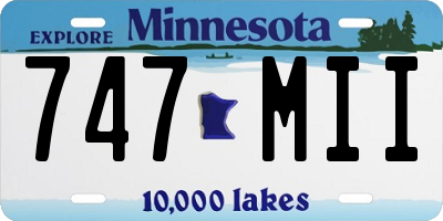 MN license plate 747MII