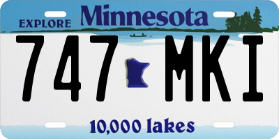 MN license plate 747MKI