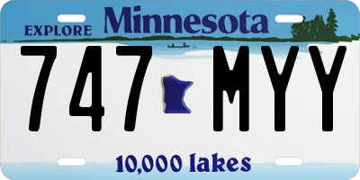 MN license plate 747MYY
