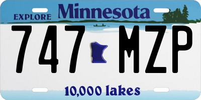 MN license plate 747MZP