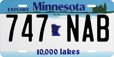 MN license plate 747NAB