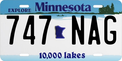 MN license plate 747NAG