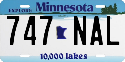 MN license plate 747NAL