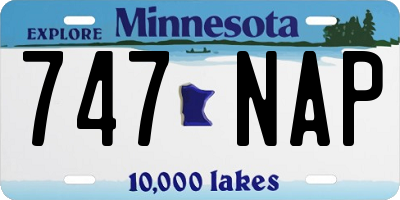 MN license plate 747NAP