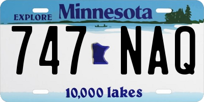 MN license plate 747NAQ