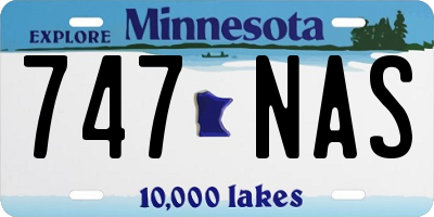 MN license plate 747NAS
