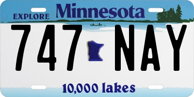 MN license plate 747NAY