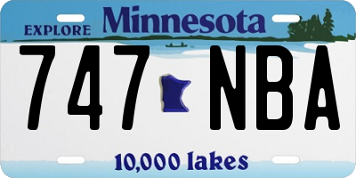 MN license plate 747NBA