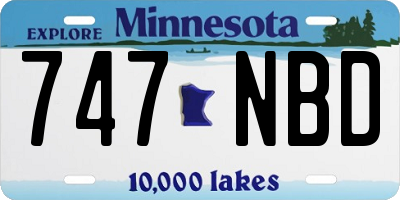 MN license plate 747NBD