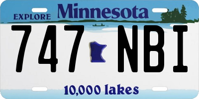 MN license plate 747NBI