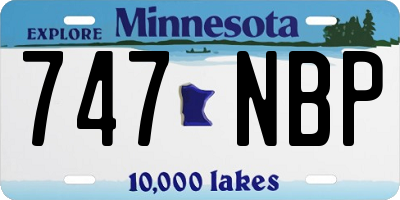MN license plate 747NBP