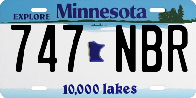 MN license plate 747NBR