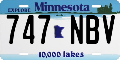 MN license plate 747NBV