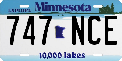MN license plate 747NCE
