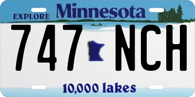 MN license plate 747NCH