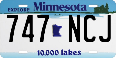 MN license plate 747NCJ