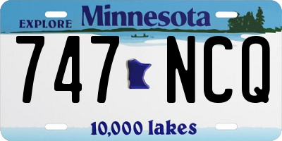 MN license plate 747NCQ