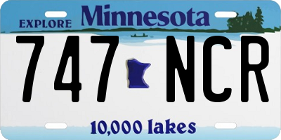 MN license plate 747NCR