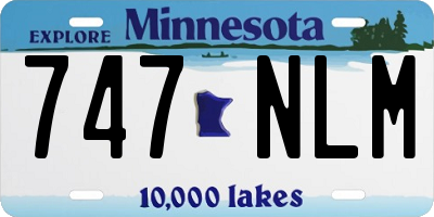 MN license plate 747NLM
