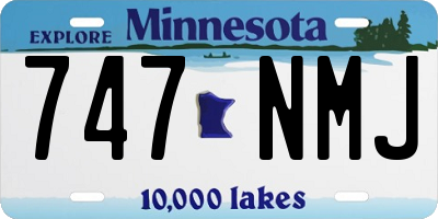 MN license plate 747NMJ