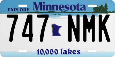 MN license plate 747NMK