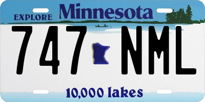 MN license plate 747NML