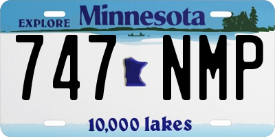 MN license plate 747NMP