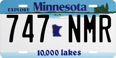 MN license plate 747NMR
