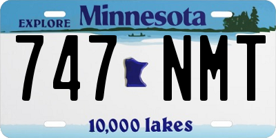 MN license plate 747NMT
