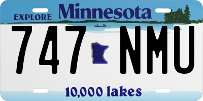 MN license plate 747NMU