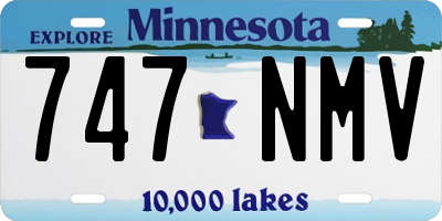 MN license plate 747NMV