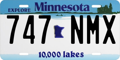 MN license plate 747NMX