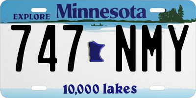 MN license plate 747NMY