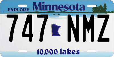 MN license plate 747NMZ