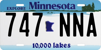 MN license plate 747NNA