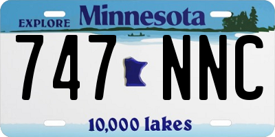 MN license plate 747NNC